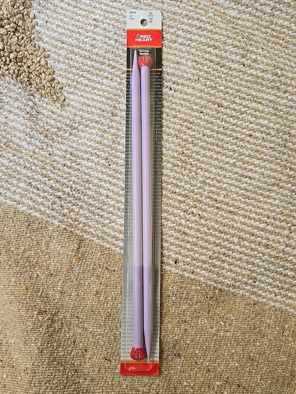 Red Heart Single Point Knitting Needles (Size US 15 / 10mm)